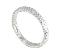 LES POULETTES BIJOUX - Anillo Zebrado de Plata 925 - taille 10 (15,92 mm)