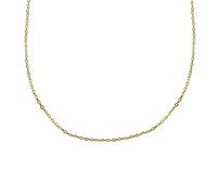 LES POULETTES BIJOUX - Cadena de Chapado Oro Malla Forçat 1mm - taille 45 cm
