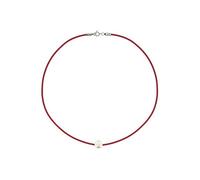 LES POULETTES BIJOUX - Collar Perla de Cultura Cultivada Blanca - Classics - Rojo