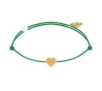 LES POULETTES BIJOUX - Pulsera de Enlace de Chapado en Oro Mini Corazón - Verde