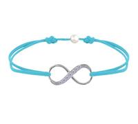LES POULETTES BIJOUX - Pulsera de Enlace en Plata 925 Infinito y Pedrería - Turquesa