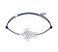 LES POULETTES BIJOUX - Pulsera de Enlace Tortuga en Nácar - Azul Marino