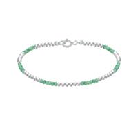 LES POULETTES BIJOUX - Pulsera de Plata 925 Cuentas y Ónix Verde Facetadas M1