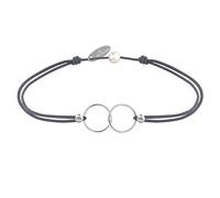 LES POULETTES BIJOUX - Pulsera Enlace Anillos de Plata 925 Tu y Yo - Classics - Rojo