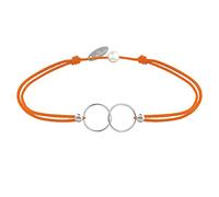 LES POULETTES BIJOUX - Pulsera Enlace Anillos de Plata 925 Tu y Yo - Classics - Naranja