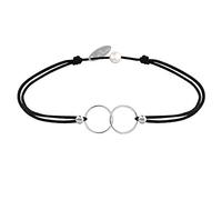 LES POULETTES BIJOUX - Pulsera Enlace Anillos de Plata Tu y Yo - Classics - Gris