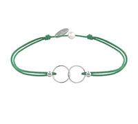 LES POULETTES BIJOUX - Pulsera Enlace Anillos de Plata 925 Tu y Yo - Classics - Verde