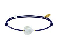 LES POULETTES BIJOUX - Pulsera Enlace Pequeña Corazon de Madreperla - Classics - Azul Marino