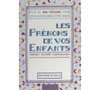 Les Prénoms De Vos Enfants (ebook)