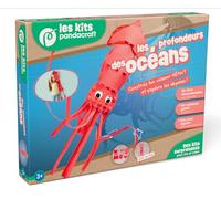 Les profondeurs des océans: Coffret avec 1 livre documentaire, 1 calamar géant à construire, des jeux rigolos