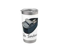Les Sardines French Food Retro Vintage Sardine Tin Vaso térmico de acero inoxidable de doble pared