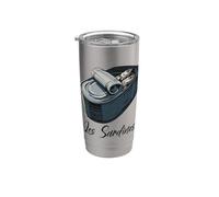Les Sardines French Food Retro Vintage Sardine Tin Vaso térmico de acero inoxidable de doble pared