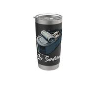 Les Sardines French Food Retro Vintage Sardine Tin Vaso térmico de acero inoxidable de doble pared