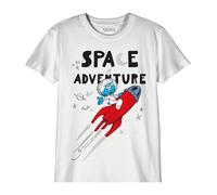 Les Schtroumpfs Bosmurfts009 Camiseta, Blanco, 10 Años para Niños