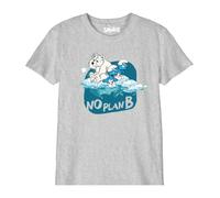 Les Schtroumpfs Bosmurfts012 Camiseta, Gris Melange, 8 Años para Niños
