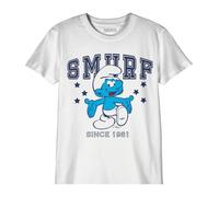 Les Schtroumpfs BOSMURFTS016 T-Shirt, Blanco, 8 Años Niño, Blanco, 8 Años