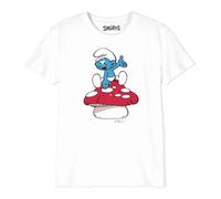 Les Schtroumpfs Camiseta de niño, Blanco, 12 años