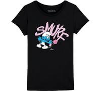 Les Schtroumpfs Gismurfts001 Camiseta, Negro, 12 Años Niñas
