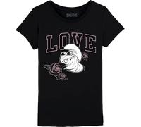 Les Schtroumpfs Gismurfts005 Camiseta, Negro, 10 Años Niñas