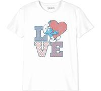 Les Schtroumpfs Gismurfts018 Camiseta, Blanco, 12 Años para Niñas