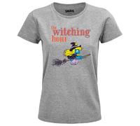 Les Schtroumpfs Wosmurfts016 Camiseta, Gris Melange, L para Mujer