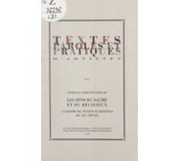Les Sens Du Sacré Et Du Religieux À Partir De Textes Dartistes Du Xxe