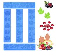 Les-Theresa 5 moldes para caramelos, molde de silicona de hojas, molde de silicona de encaje para hornear resina, jabón, caramelos, manualidades, decoración de pasteles, cocina, cumpleaños casero (B)