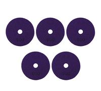 Les-Theresa 5Pcs 4in Diamante Almohadillas de pulido húmedo Kit de disco de esmerilado suave para cerámica de granito de mármol(800 Mesh)