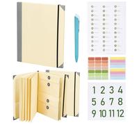 Les-Theresa If I Die Binder UK - Organizador de documentos importante multiusos con 9 páginas, 3 calcomanías y bolígrafo, color amarillo