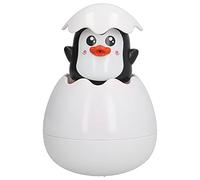 Les-Theresa Juguete de baño de huevo de dibujos animados para bebés, niños lindos, bañera con espray de agua, juguete para piscina, regalo de cumpleaños(Penguin)