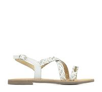 Les Tropeziennes by Belabi Diams, sandalias para mujer, blanco y dorado., 40 EU
