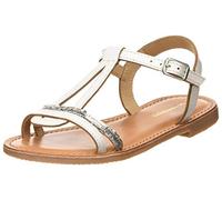 Les Tropéziennes par M. Belarbi Bada, Sandalias con Correa de Tobillo Niñas, Blanco (Blanc/Argent 85), 32 EU