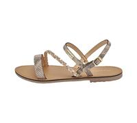 LOS TROPEZIANAS POR Sr. BELARBI Mujer BATRESSE Zapatos Ciudad Sandale, Beige-Serpiente, 39
