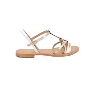 Les Tropéziennes par M. Belarbi Hironela, Sandalias Planas Mujer, Blanco y Dorado, 39 EU