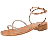 Les Tropéziennes par M. Belarbi HODA, Sandalia Mujer, Nude-Plata, 39 EU, Nude Plata, 39 EU