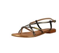 Les Tropéziennes par M. Belarbi Monaco, Sandalias con Correa de Tobillo Mujer, Negro (Noir/or), 37 EU