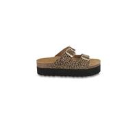 LES TROPEZIENNES PAR M.BELARBI Mules de piel con plataforma Zatop, fabricados en Europa. Color Leopardo