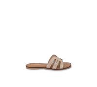 LES TROPEZIENNES PAR M.BELARBI Mules planos de piel Hamiga. Color beige