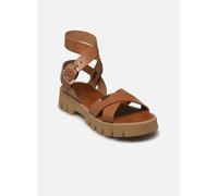 Sandalias de piel con suela gruesa Tiana Mujer Talla 40. Color Marron