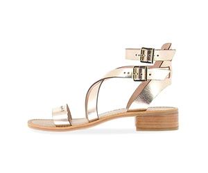 Les Tropezies by Mr BELARBI Femme Hocean Zapatos Ciudad Salome Tacón Inf 5Cm, dorado, 38 EU