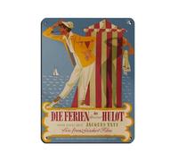 Les Vacances De Monsieur Hulot Giclée - Cartel de metal vintage para pub, club, cafetería, bar, decoración de pared para el hogar, póster retro de 30 x 40 cm