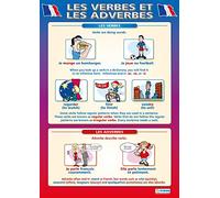 Les Verbes et les Adverbes | Carteles de aprendizaje de idiomas | Papel laminado brillante de 850 mm x 594 mm (A1) | Gráficos de segundo idioma para el aula | Cuadros educativos por Daydream Education