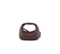 LES VISIONNAIRES Bolso de cuero - Mini Bolso GRETA MICRO WEAVE SILKY rojo oscuro