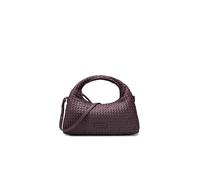 LES VISIONNAIRES Bolso de piel - Bolso de mano SADIE GRANDE WEAVE SILKY rojo oscuro
