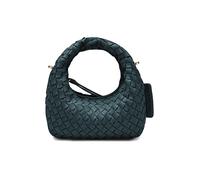 LES VISIONNAIRES Bolso de piel - Mini Bag GRETA MICRO WEAVE SILKY verde oscuro