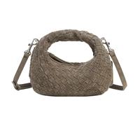LES VISIONNAIRES Greta Micro weave Bolso Piel 20 cm gris