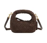 LES VISIONNAIRES Greta Micro weave Bolso Piel 20 cm marrón