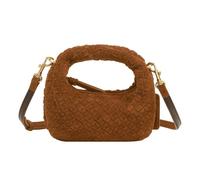 LES VISIONNAIRES Greta Micro weave Bolso Piel 20 cm marrón