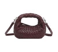 LES VISIONNAIRES Greta Micro weave Bolso Piel 20 cm púrpura