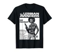 Lesbian Avengers Retro Vintage Lesbian Queer LGBTQ+ Pride Camiseta